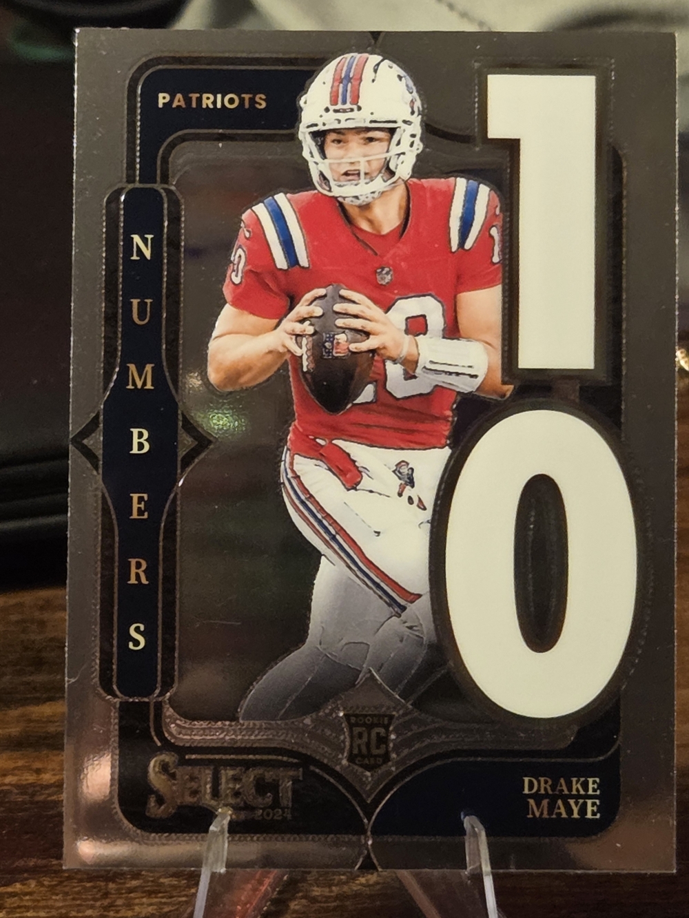 Panini Red White Blue Patriots Number 10 Drake Maye Rookie Card
